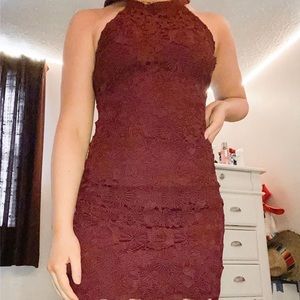 cute maroon formal dress